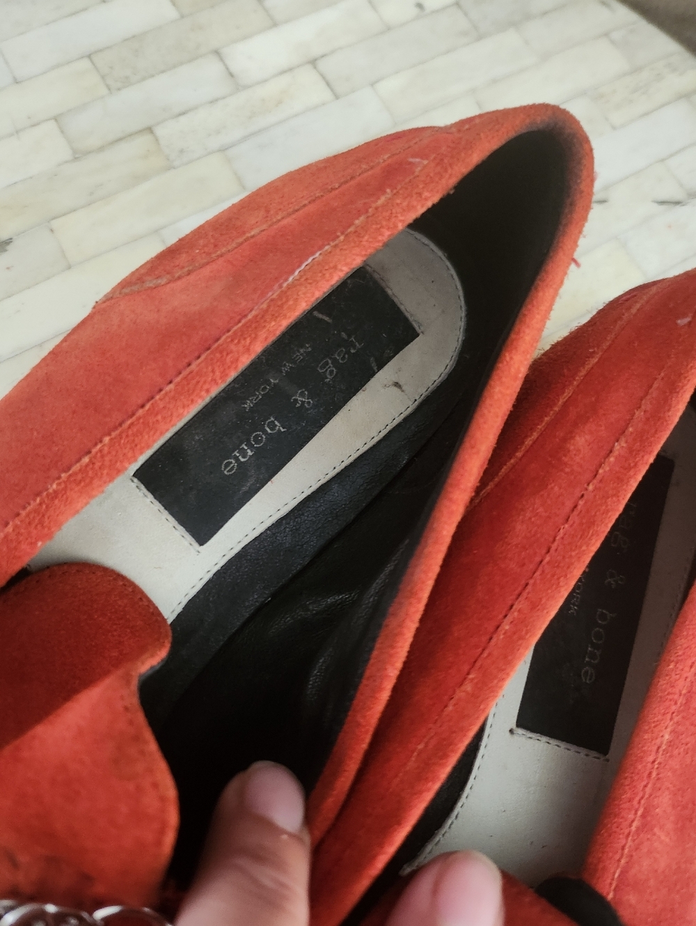 Rag & Bone Logan Cooper suede leather loafers size 39.5 - Picture 4 of 9